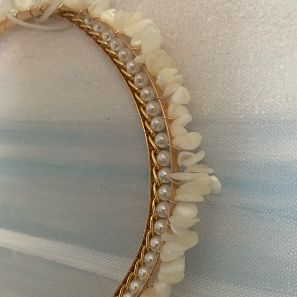 New Dainty Beachy Crystal Chip Shell & Pearl Headband Set🐚🐚 - Picture 4 of 10